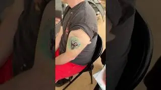 Learning how to do multi layer airbrush tattoos! #airbrush #bodyart #temporarytattoo #bodypaint #art