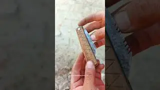 Process of making Hunting Folding knife from an old Saw blade