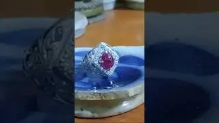 Burmese ruby silver ring collection#hungrybirds2433 #gemstone