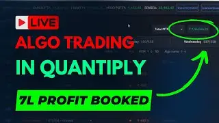 Live Algo Trading and booking 7 Lakh Profit in Quantiply