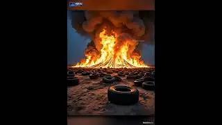 The incredible tyre fire Experiment|#shorts |#mahitilake