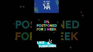 IPL 2025 Postponed For 1 Week#ipl2025 #cricket #crickfan #ipl