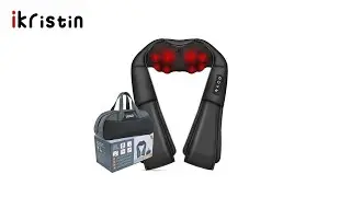 Shiatsu Neck and Back Massager with Soothing Heat, Electric Deep Tissue 3D Kneading Massage