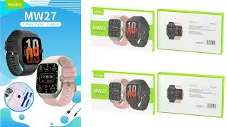 modio MW27 SMART WATCH 2 PAIRS STRAP / 2.01INCH Two Colors Black & Rose Gold 