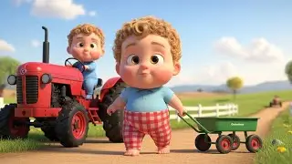 Boom Boom Farm Ride 🚜✨ Fun Farm Adventure Song for Kids | Learn Animals, Numbers and Sounds