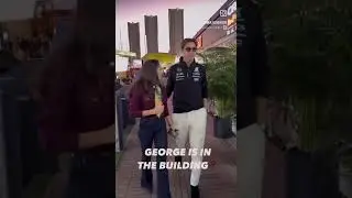 George Russell & gf Carmen in Mercedes Hospitality #f1 #formula1 #georgerussel #carmenmundt #shorts