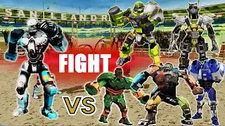 REAL STEEL TINJU ROBOT VS GOLEM,GUN HAMMER,BIG MAC,BRUTE  PART 2