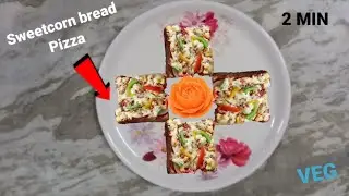 Sweetcorn bread pizza VEG #Manasasrinu