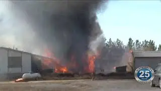 02-24-2020 Raging Fire Destroys Building on Blosser Ranch Road