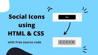 How to create social Icons  using HTML and CSS | Tutorial for beginners.