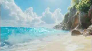 Tropical Cliff Waves 🌊⛱️ | Relax Music with Ocean Breeze