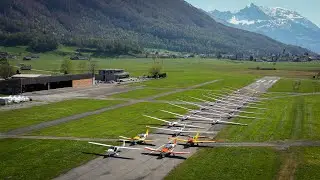Die gesamte Flotte auf dem Segelflugplatz Sch&auml;nis