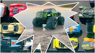 TOY MONSTER TRUCK DRIVING ON ALL FOUR / AUTUMN SEASON / 4X4 RC CAR