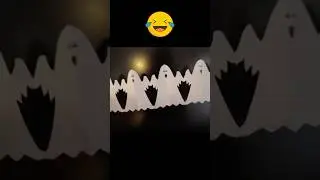 Halloween Decor 👻 Paper Ghost Garland DIY 👻 Papier Geist Halloween Girlande basteln aus Papier