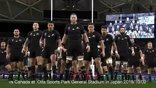 Ka mate / Haka  All Blacks vs Canada at Rugby World Cup in Japan 2019/10/02