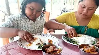Pork Tomato Potato Curry 🤤 Lao Bijwo Bhaja || Omajwng Tomato aloo