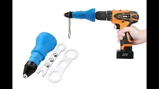 HILDA Electric Rivet Nut Gun Cordless Riveting Drill Adapter Riveting Tool Insert Nut Tool