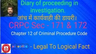 CRPC Sec - 171 & 172 ( Ch-12 of Criminal Procedure Code)