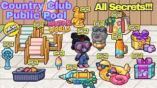 Country Club Public Pool 🩵All Secrets! Avatar World public Pool All Secret!!#avatarworld #update