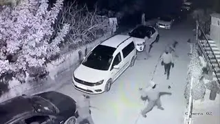 Mikhmas,Ramallah District:Israeli settlers documented smashing windows of house and vandalizing cars