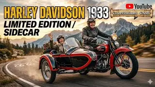 1933 Motocicleta con Sidecar - Harley Davidson - Edici&oacute;n Limitada / Motorcycle Sidecar 