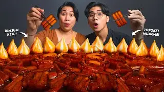 NGILER ABIS!! MUKBANG TOPOKKI JUMBO PAKE DIMSUM + KEJU MOZZARELLA!!