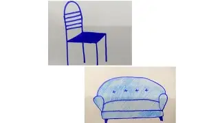 Chair,Sofa Drawing Tutorial🪑💺| Easy Drawing Tutorial for Beginners