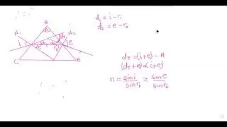 Problem solving in refraction of light in triangular prism.