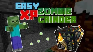 Easy XP and Loot with Minecraft Zombie Grinder XP Farm NO REDSTONE