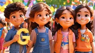 Letter G Song | Funny kids cartoon song with lyrics #music #abcphonics #nurseryrhym  #cartoonforkids