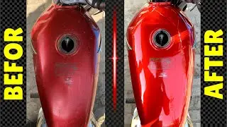 Bike Fuel Tank Cleaning | Lamination Remove | PPF | bike servicing | Honda 125 Decoration