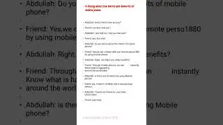 dialogue merits and demerits of mobile phone#foryou#vairalvideo #shorts#easy#einglish#subscribe#best