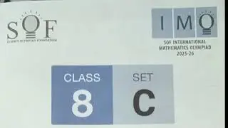 SOF Olympiad IMO Class 8 question paper Set-C 2025-26