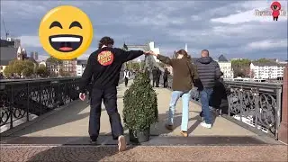 Watch top funniest reactions of bushman prank in Germany.