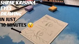 Shree Krishna Eyes Drawing &ndash; Divine Krishna Eye Art | Pencil Sketch Tutorial