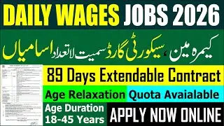 Daily Wages Jobs 2026 | University of Layyah Ad No No  01/2026 | How to Apply Online | Job Alert