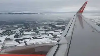 Snowy easyJet A320 Approach & Landing into Geneva in 4K | U21955