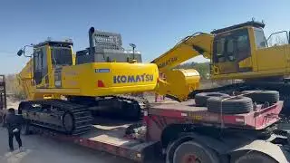 Two used Komatsu PC450 and PC400 excavators delivered to Russia