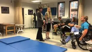 3 - Gait Training with Lofstrand Crutches &ndash; 4 and 2 Point Gait for T10 SCI, Safe Falling and Floor t
