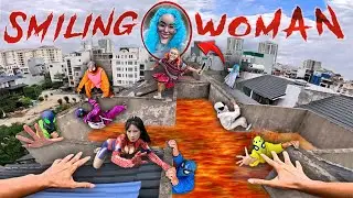 7 SPIDERMAN Vs SMILING WOMAN REAL LIFE ESCAPE 262.0 (Horror Parkour Pov Short) | Epic POV