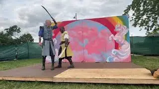 New Jersey Renaissance Festival, 2025 comedy sword, fighting skit slow motion