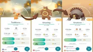 Pokemon GO: Evolving TEDDIURSA to URSALUNA with High Horsepower [Community Day December 2022]