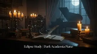 Dark Academia Study Music Moonlit Window 🎹 Melancholic Piano Ambience for Night Focus