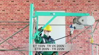 Attacco a ponteggio per elevatore / Scaffold attachment for hoist