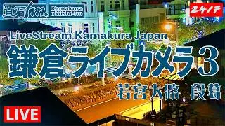 鎌倉 小町 若宮大路 段葛ライブカメラ年末年始特別配信「置石fm.第3」 Japan Kamakura LiveCamera 