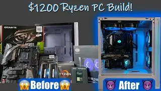 $1200 Water cooled PC Build Timelapse POV (Ryzen 7 + RTX 2060)