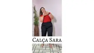 Cal&ccedil;a Sara Preta - Ess&ecirc;ncia Moda Plus Size