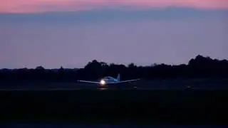 N3289Q Piper Warrior taking off at Night from KHWY on August 20, 2009 at 8:05 PM
