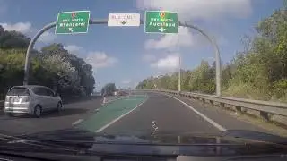 Dash cam vid driving through Highbury Birkenhead and over Auckland harbor bridge