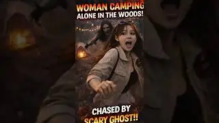 Woman Camping Alone in the Woods 😱 | Chased by a Scary Ghost!!#viral #camping #campingalone